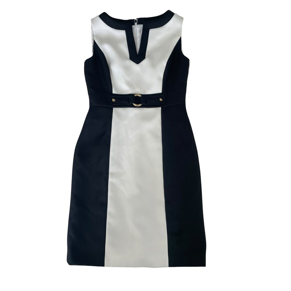 Tahari Arthur S. Levine Colorblock Sheath Dress Size 6 - Picture 2 of 7
